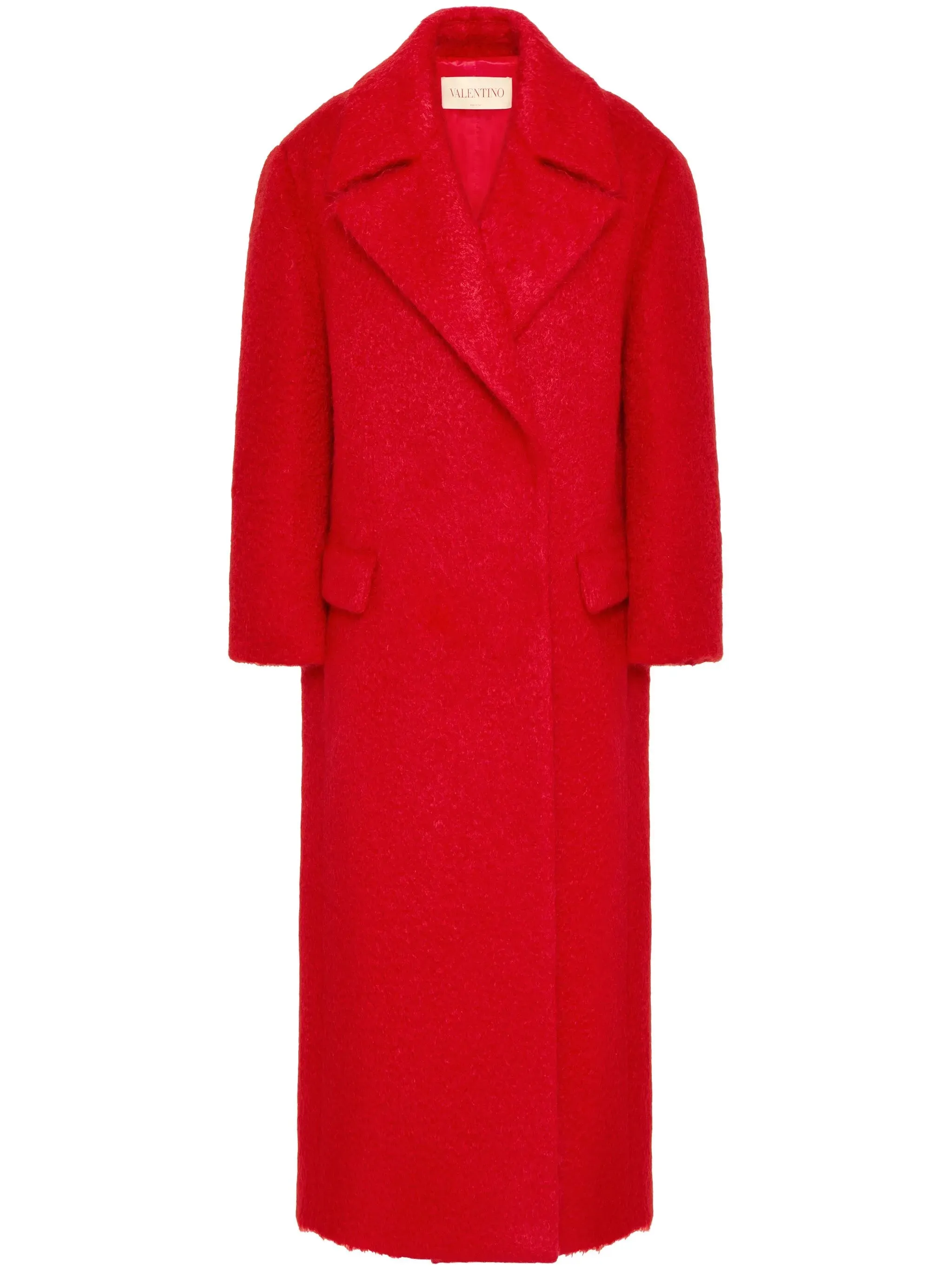Uncoated Cost-efficient coat double-breasted bouclé Protected