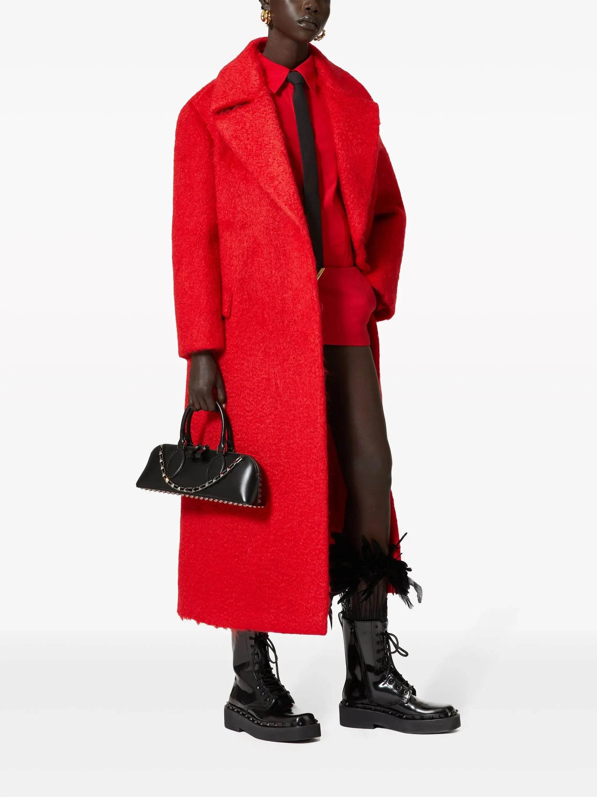 Uncoated Cost-efficient coat double-breasted bouclé Protected