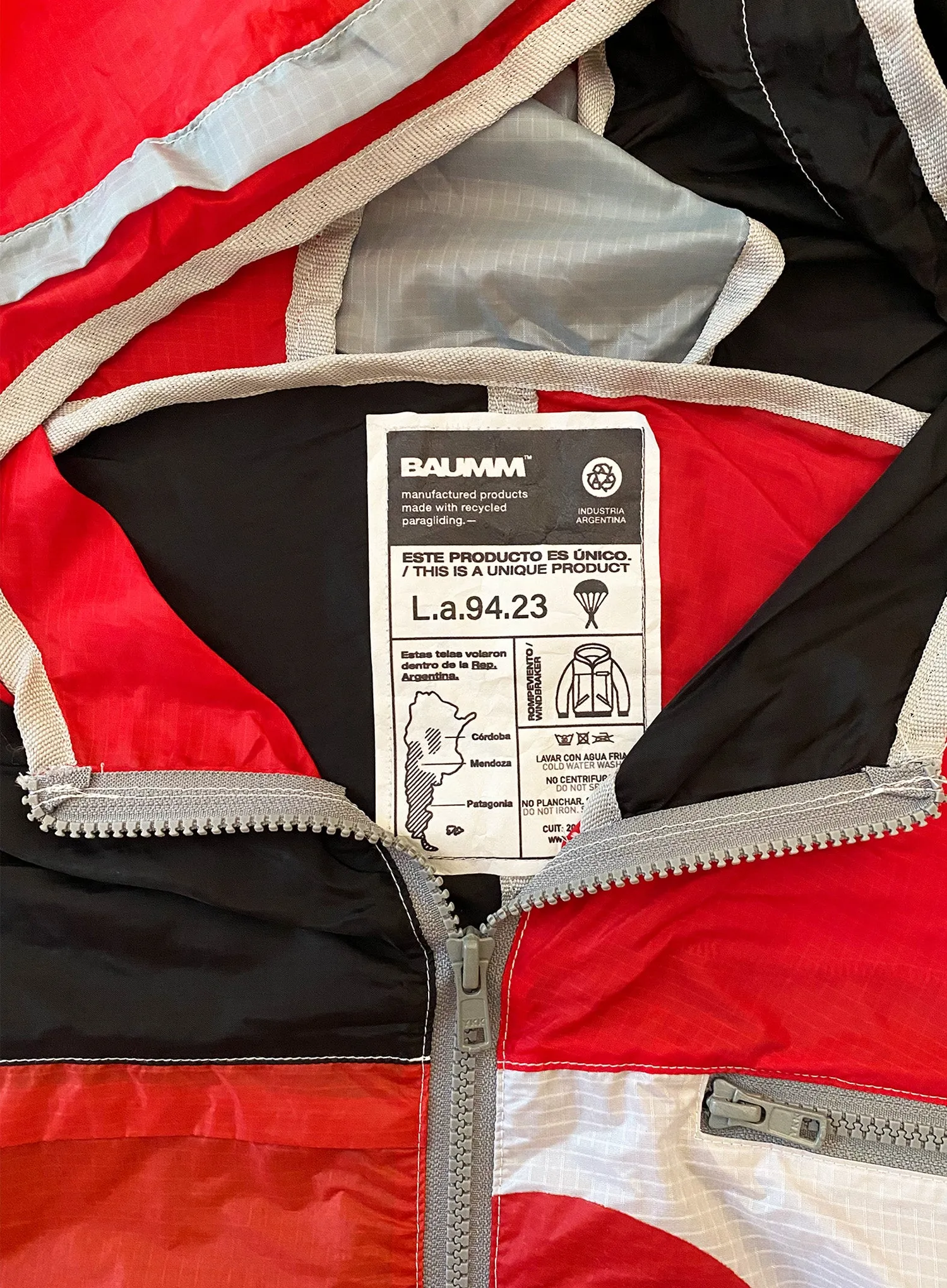 Upcycled Parachute Jacket (Large - L.a.94.23)