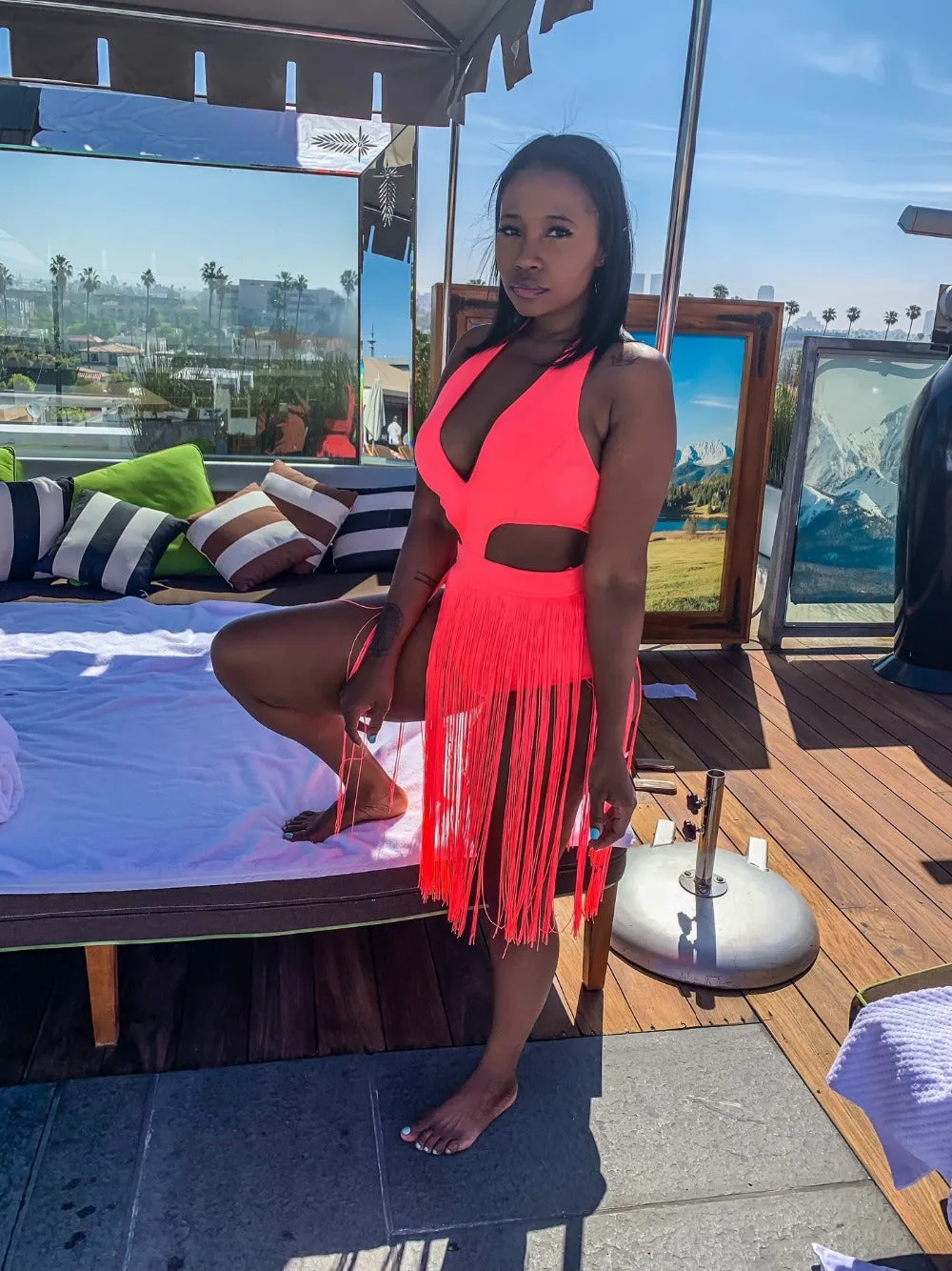 V-neck Bikini Playsuit Sleeveless Bodysuits