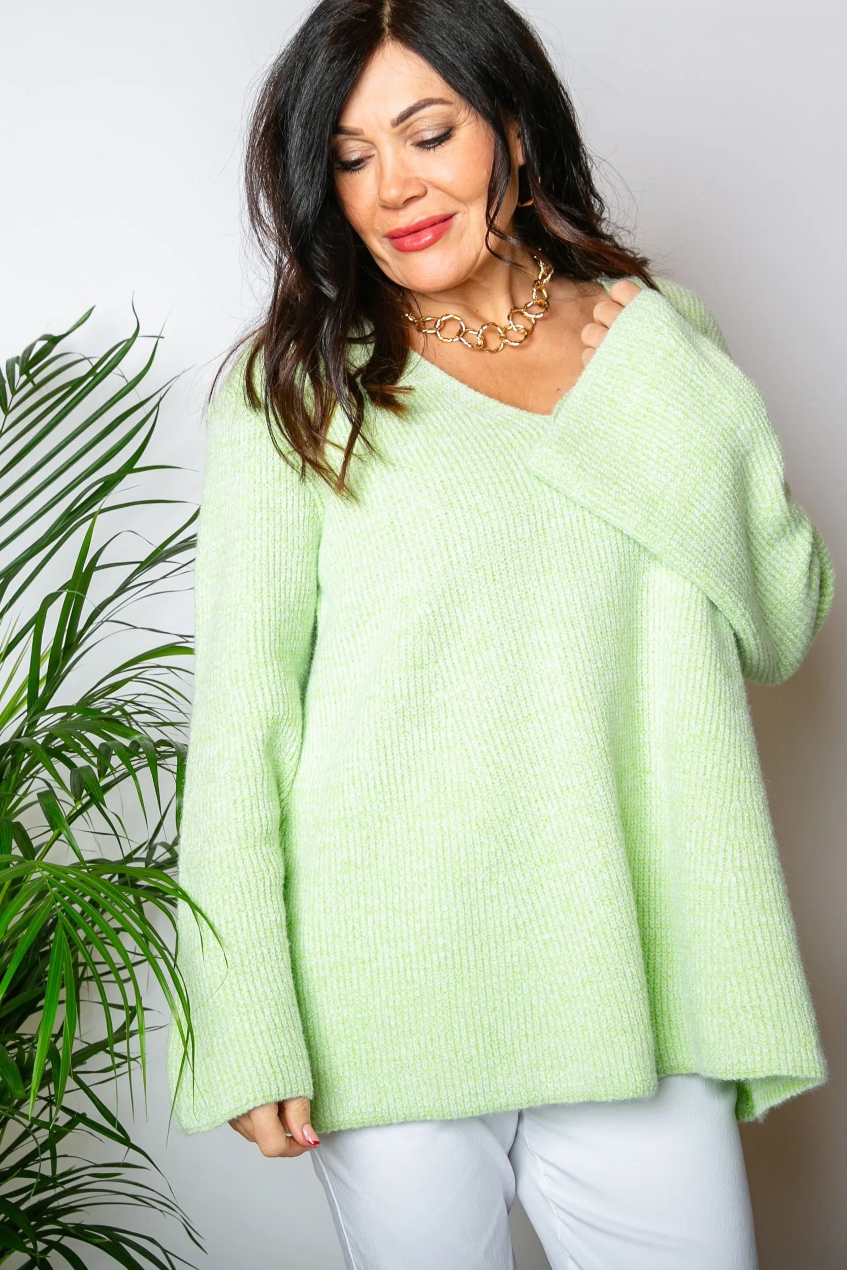 V-Neck Flare Jumper