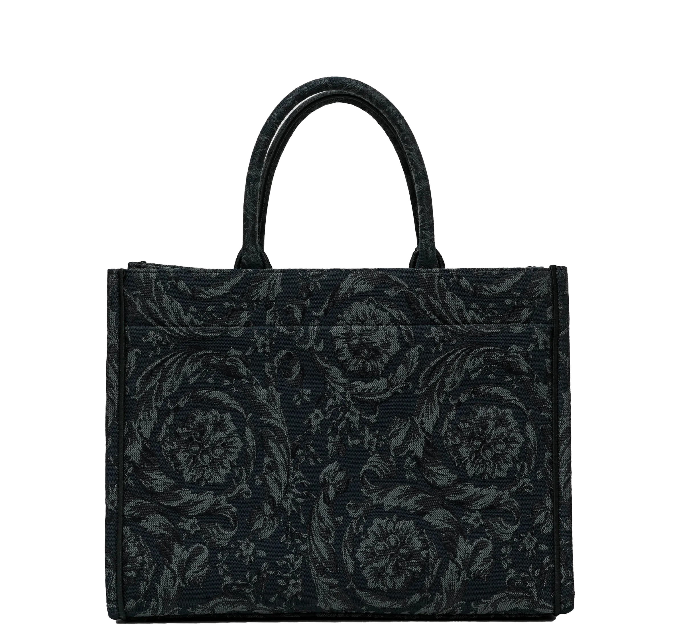 Versace Black & Gold Large Embroidery Jacquard Barocco Tote Bag 1011562 30% OFF