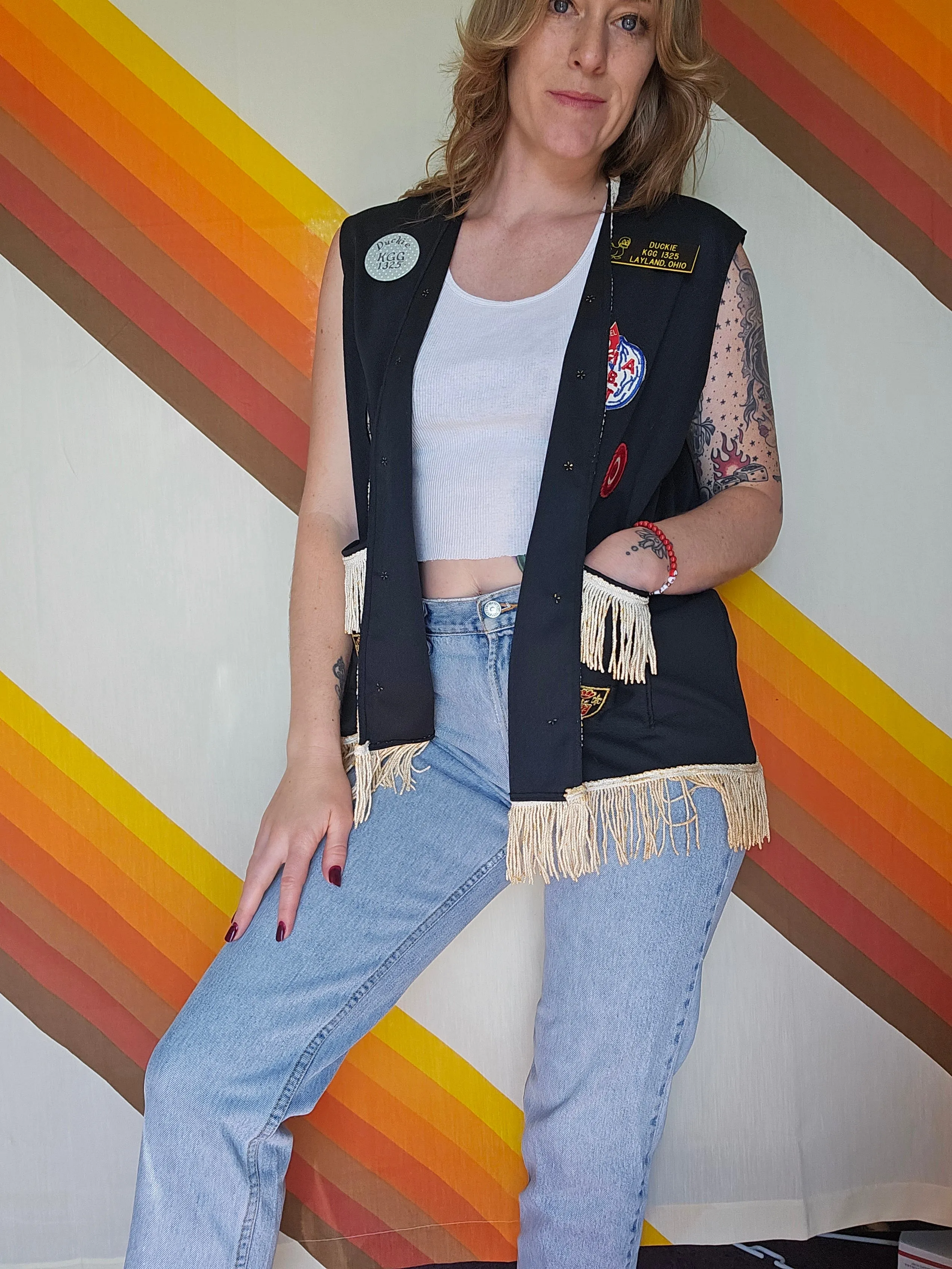 Vintage CB Trucker Vest