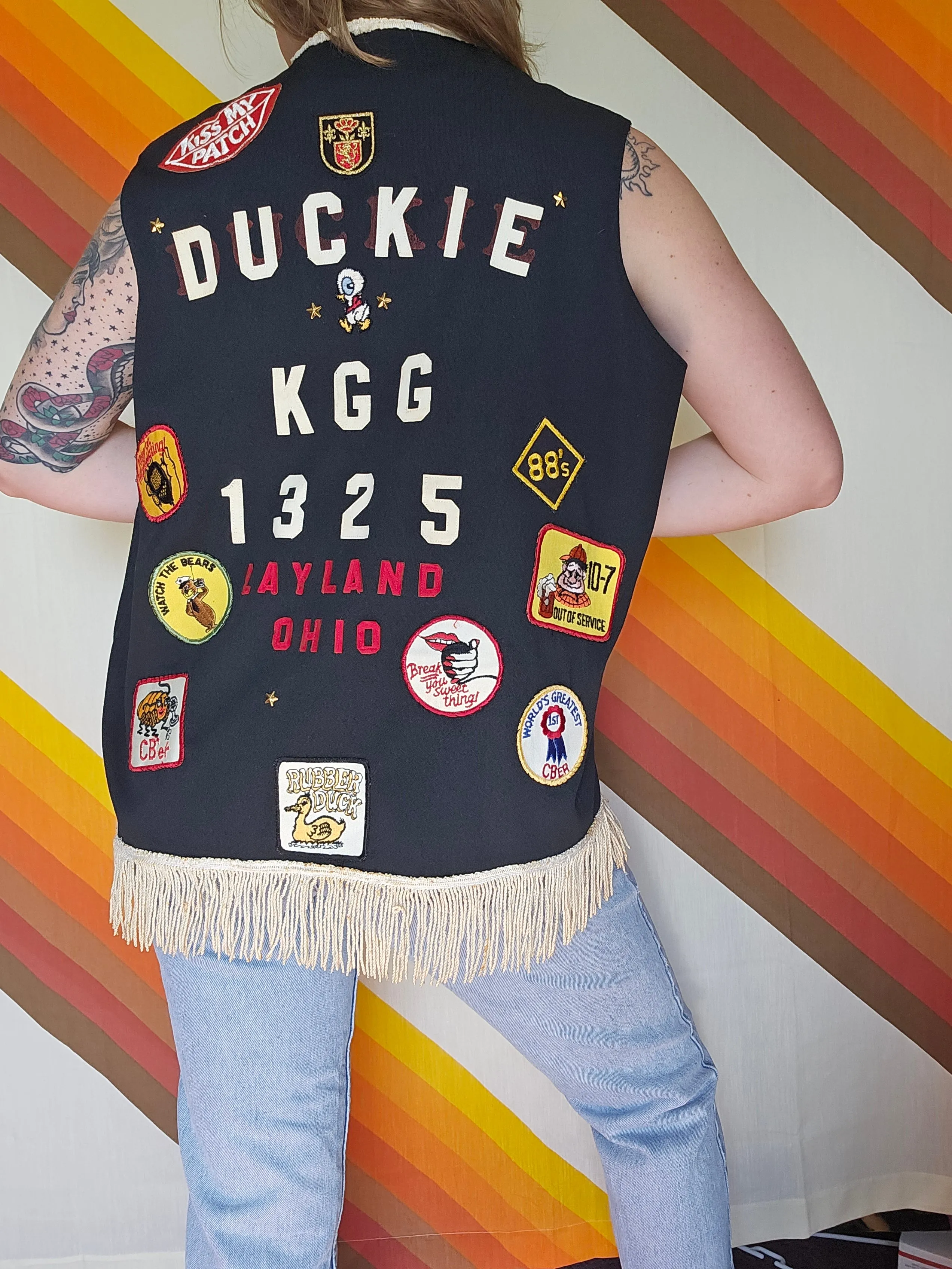 Vintage CB Trucker Vest