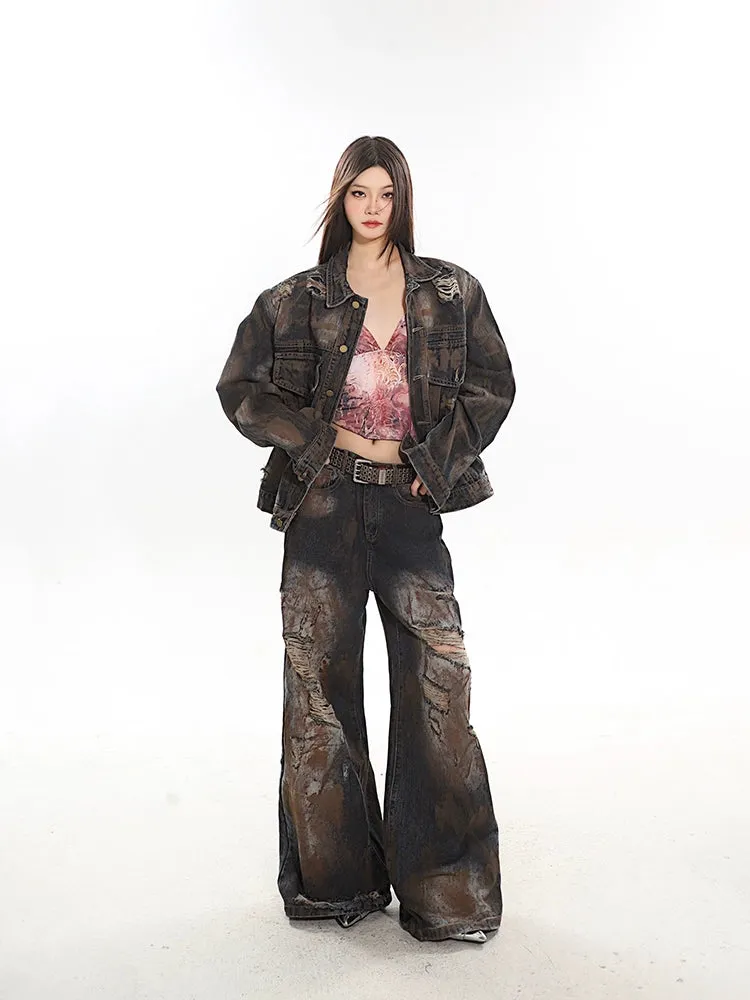 Vintage Destroyed Grunge Jeans