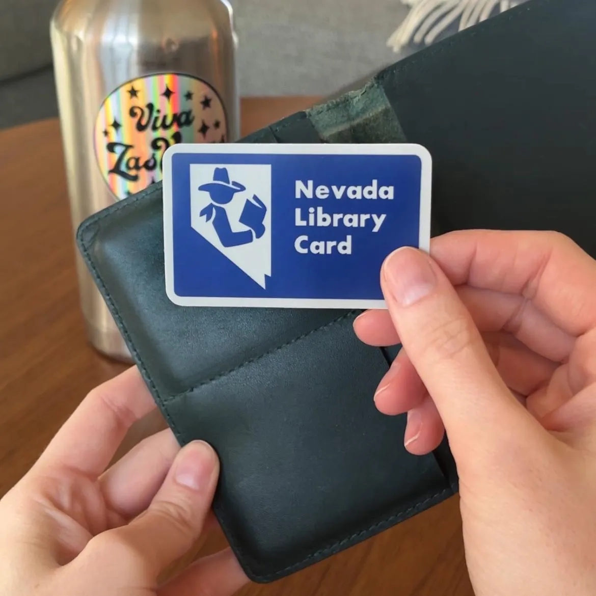 Vintage Nevada Library Card Sticker