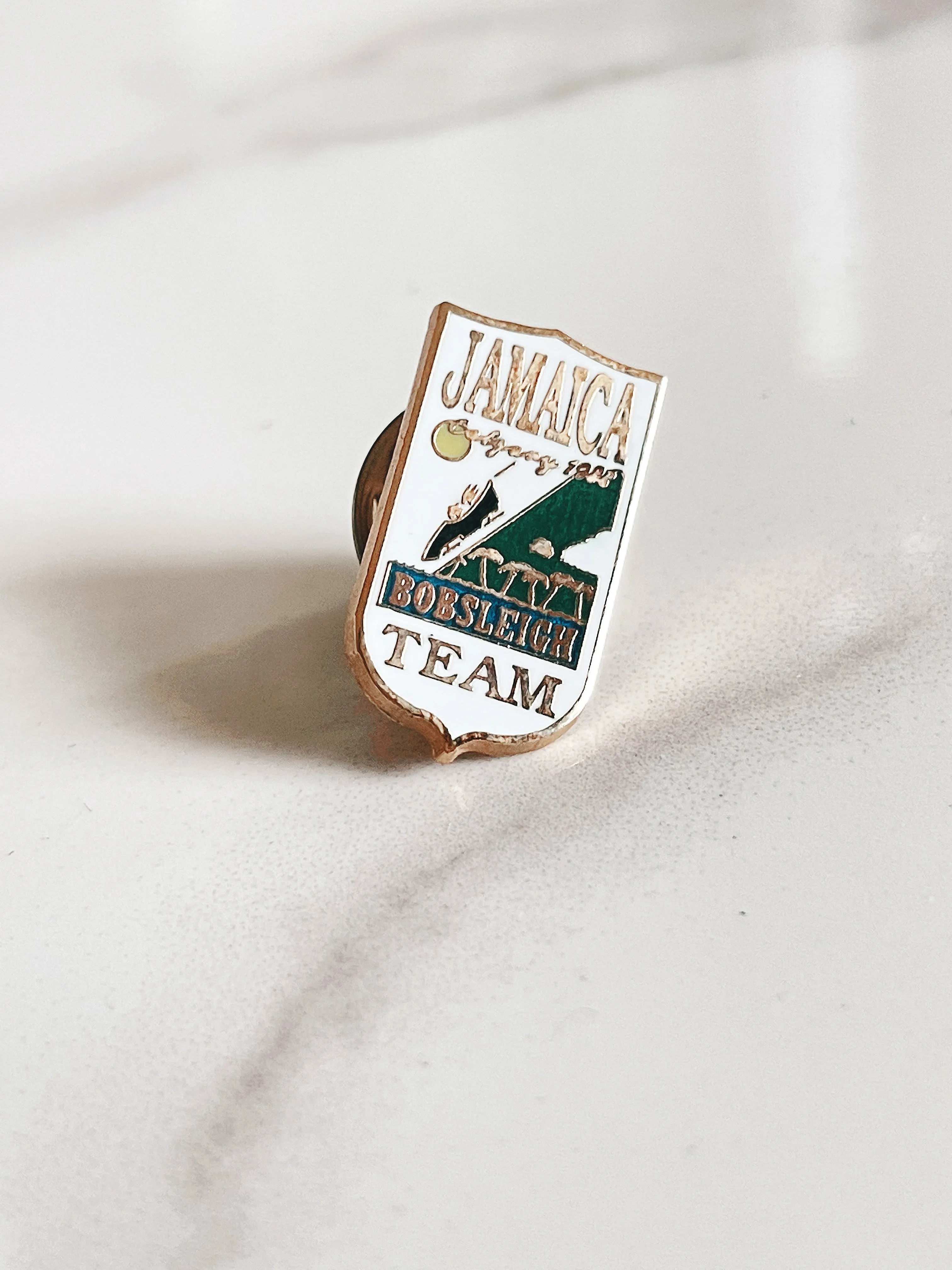 Vintage Olympic Jamaican Bobsled Team Pin Calgary 1988