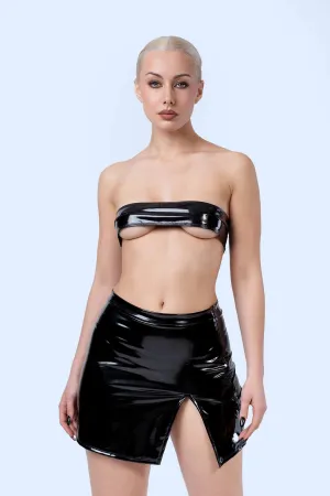 Vinyl Bandeau Top