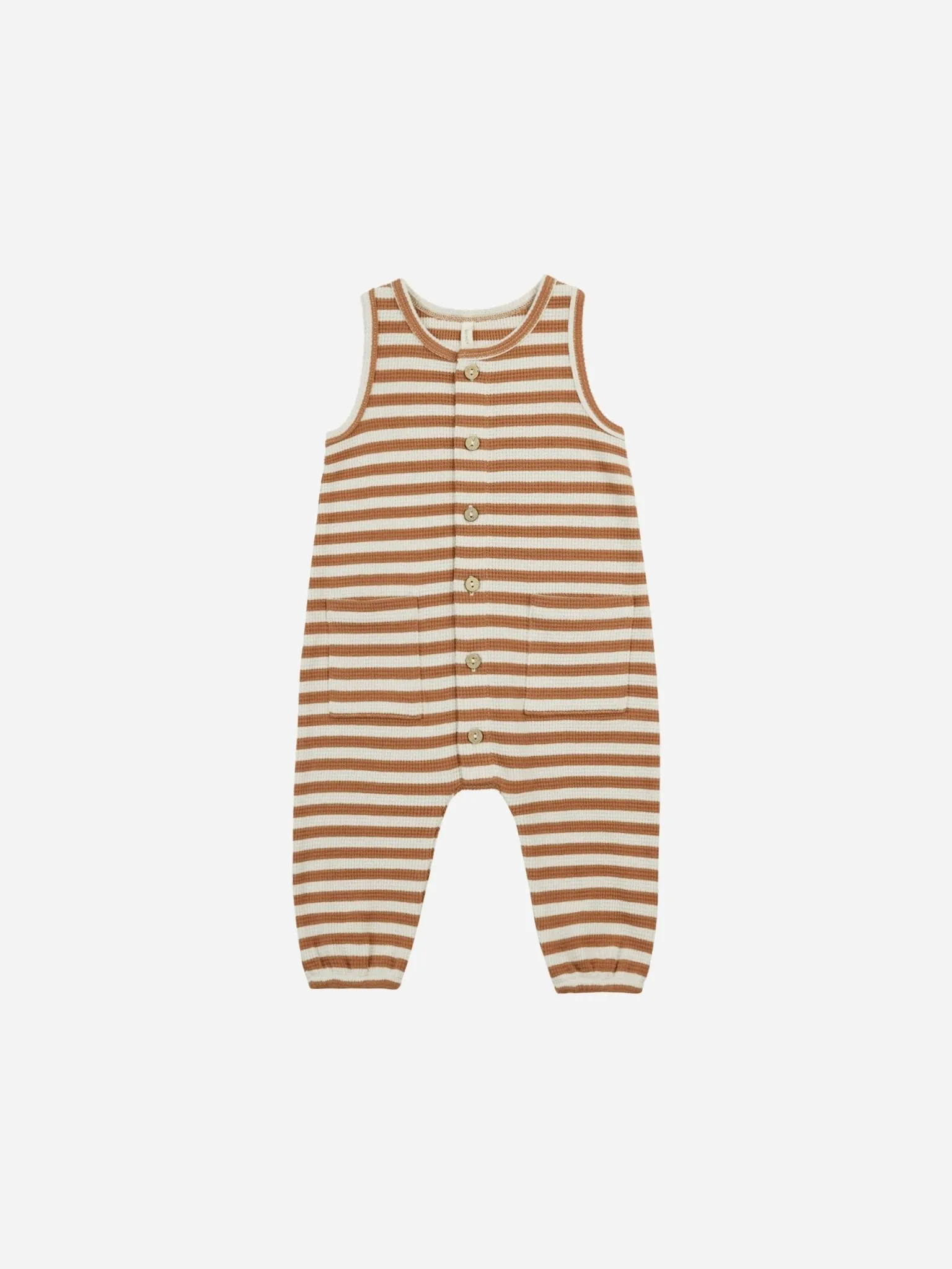 Waffle Jumpsuit || Clay Stripe