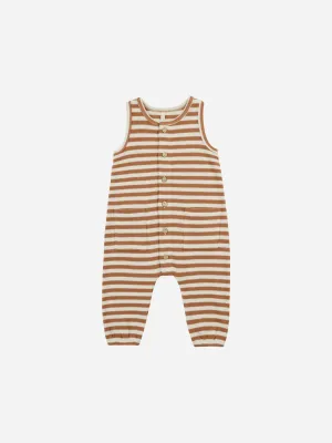 Waffle Jumpsuit || Clay Stripe