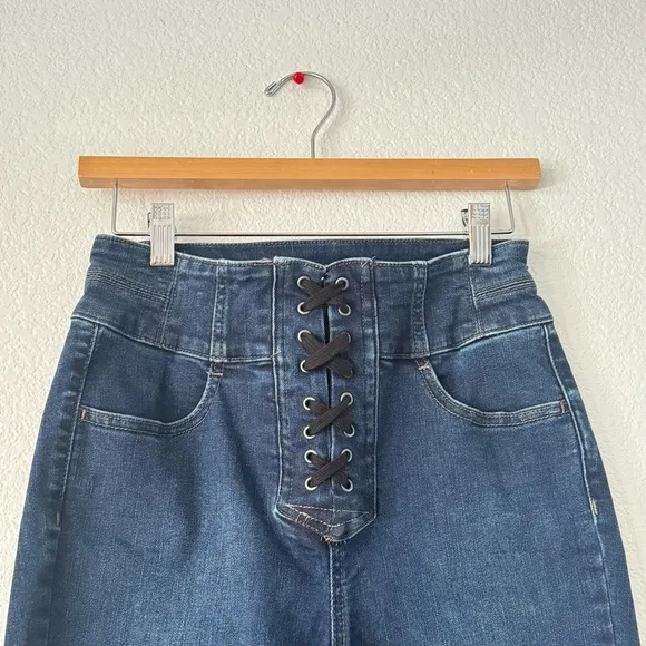 We The Free Lace Up High Rise Curvy Jeans