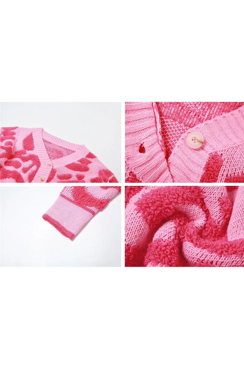 WF0314 Knitted Sweater Cardigan