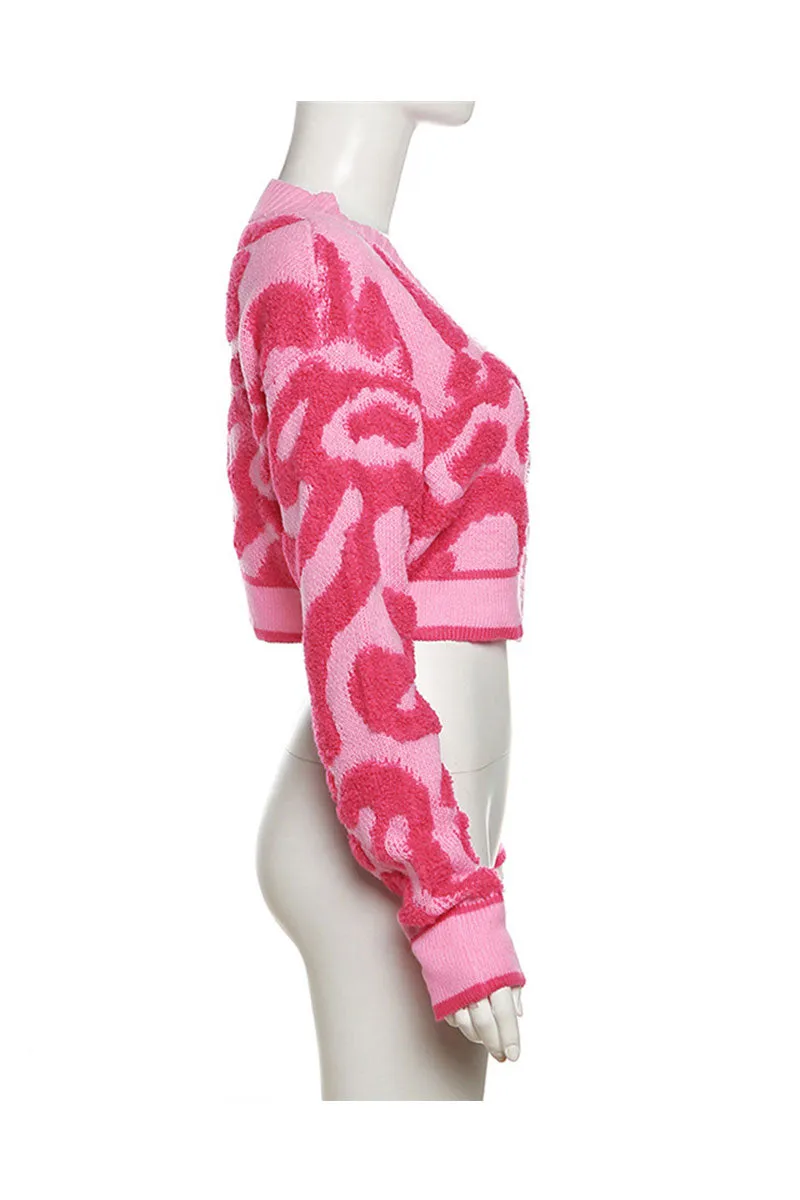 WF0314 Knitted Sweater Cardigan