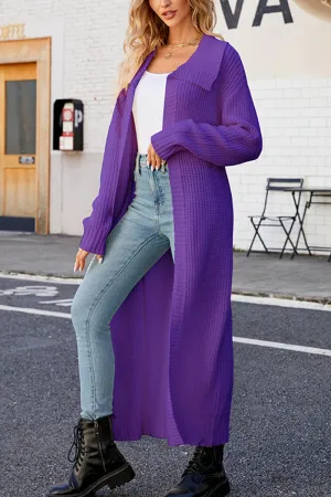 WG734 Shawl Collar Long Cardigan Sweater