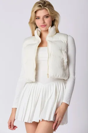 Whip Cream Puffer Vest
