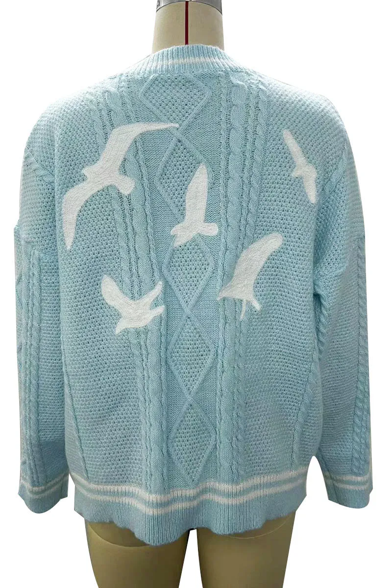 WJ0311 Button Down Knitted Cardigan