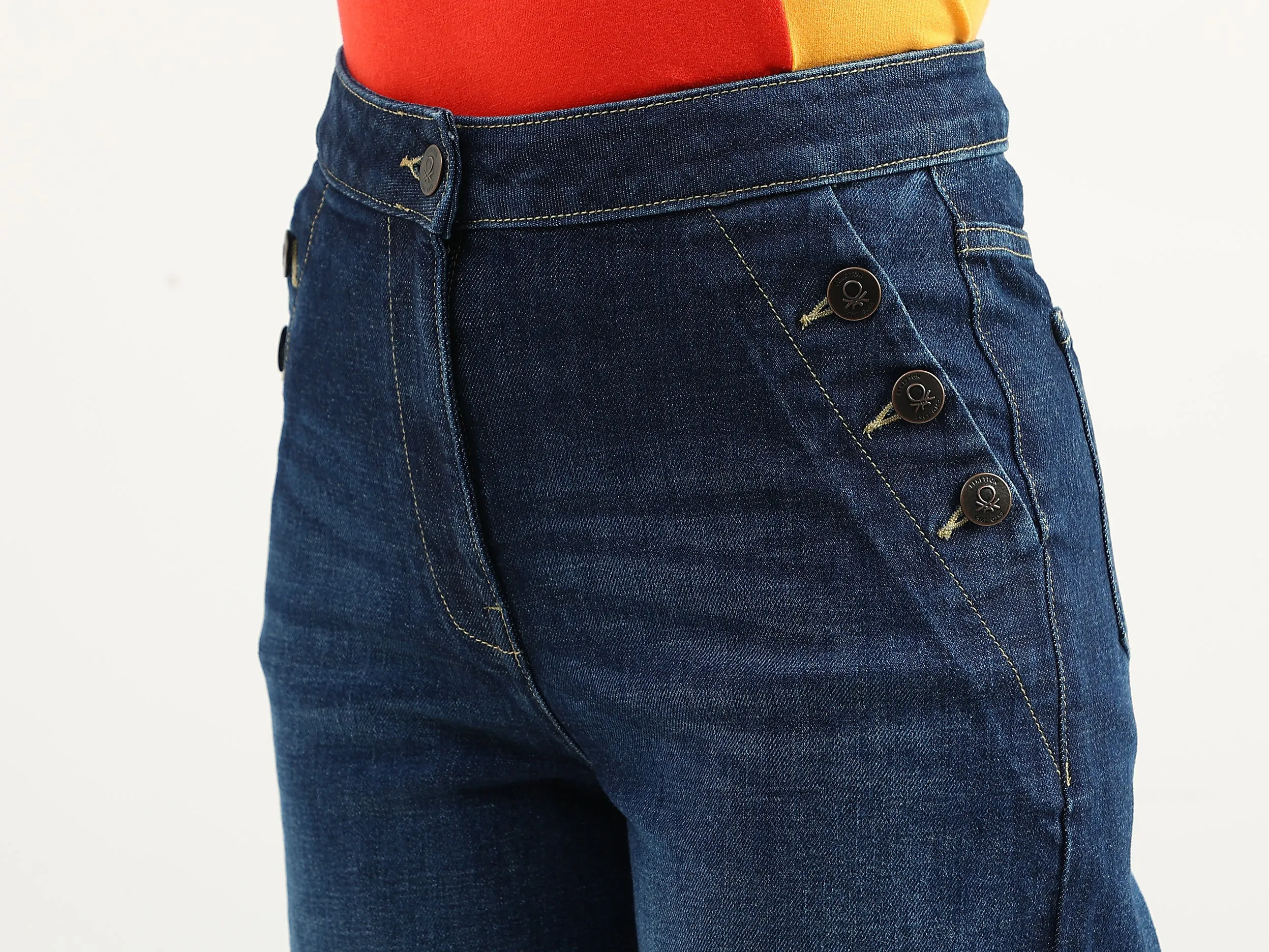 Women Solid Flared Fit Jeans