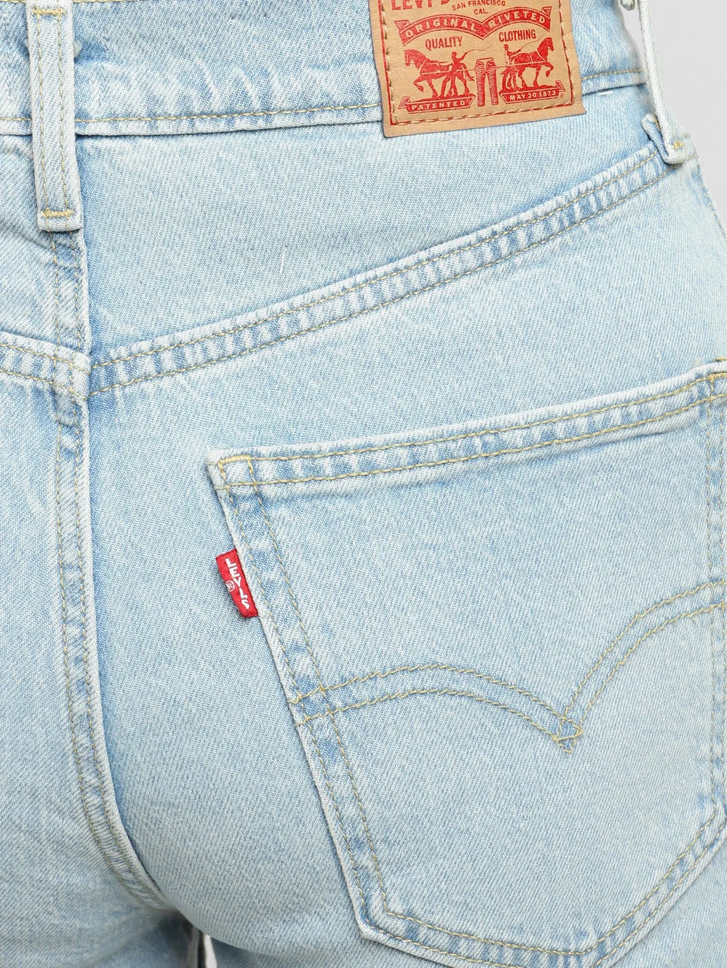 Women's 70s Blue Flared Fit High Rise Jeans