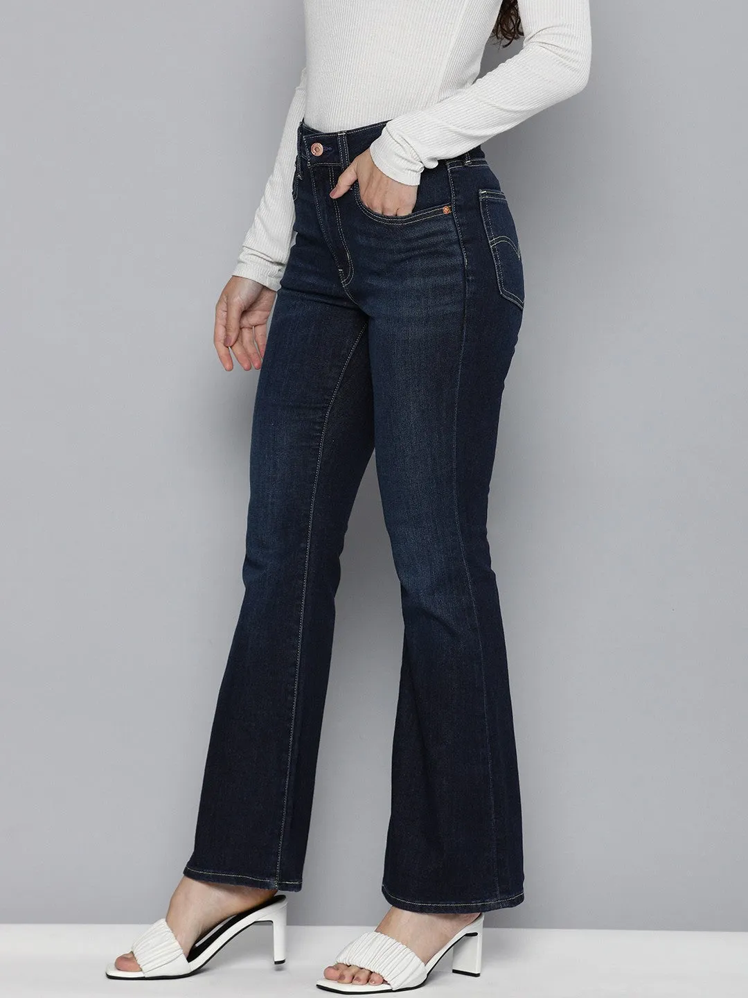 Women's 721 Blue Skinny Fit High Rise Jeans