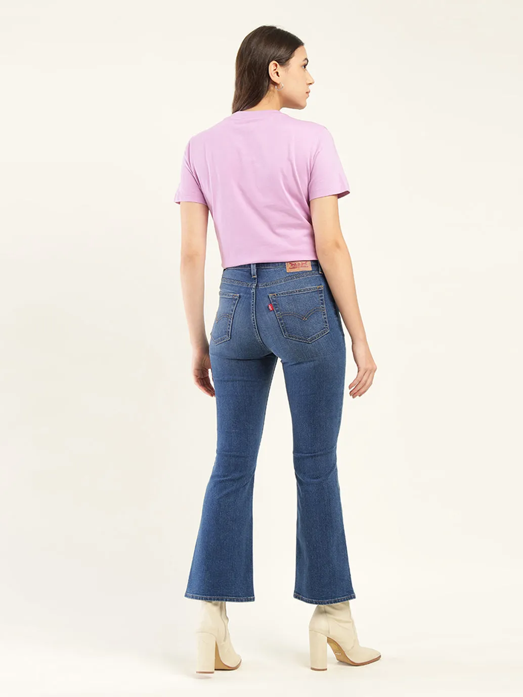 Women's 725 Blue Slim Bootcut Fit High Rise Jeans