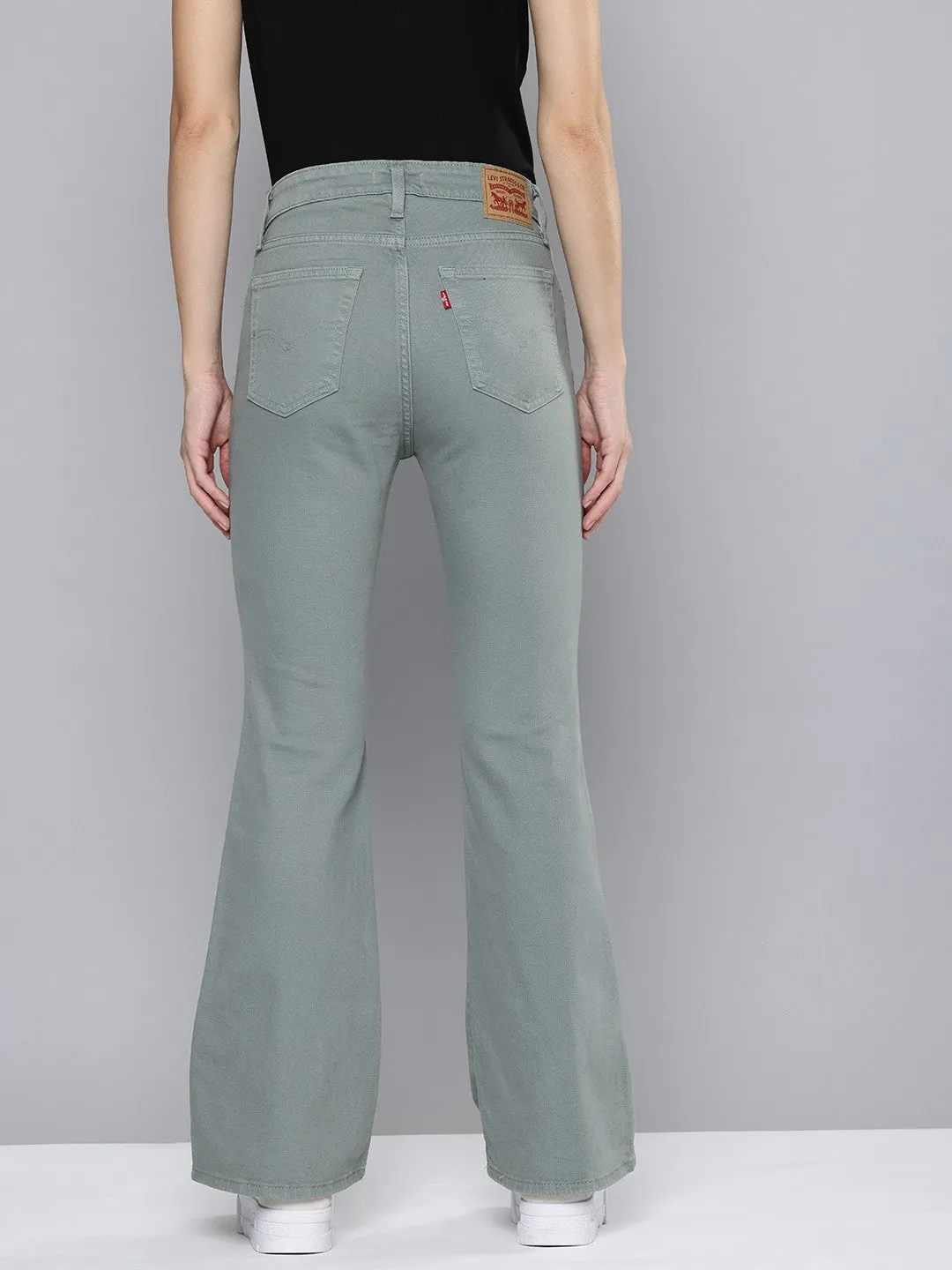 Women's 726 Grey Flared Fit Mid Rise Jeans