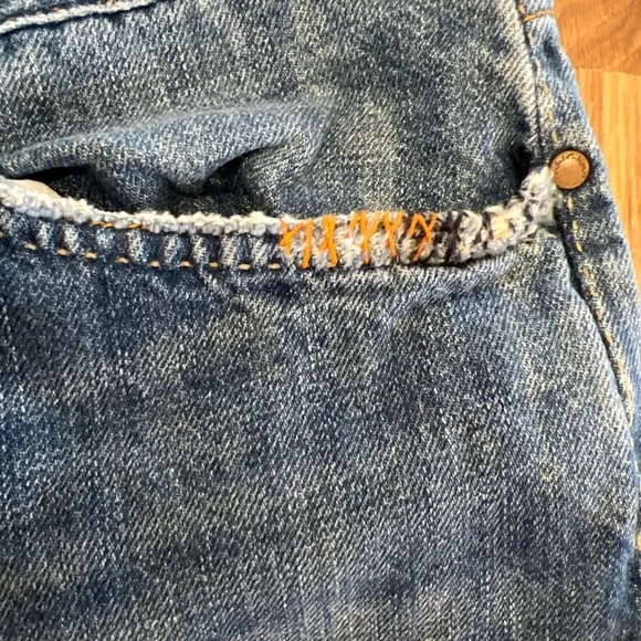Women's GOLDSIGN Luxury‎ Goods. &amp; Rare Denim Flare Distressed Jeans SZ 34