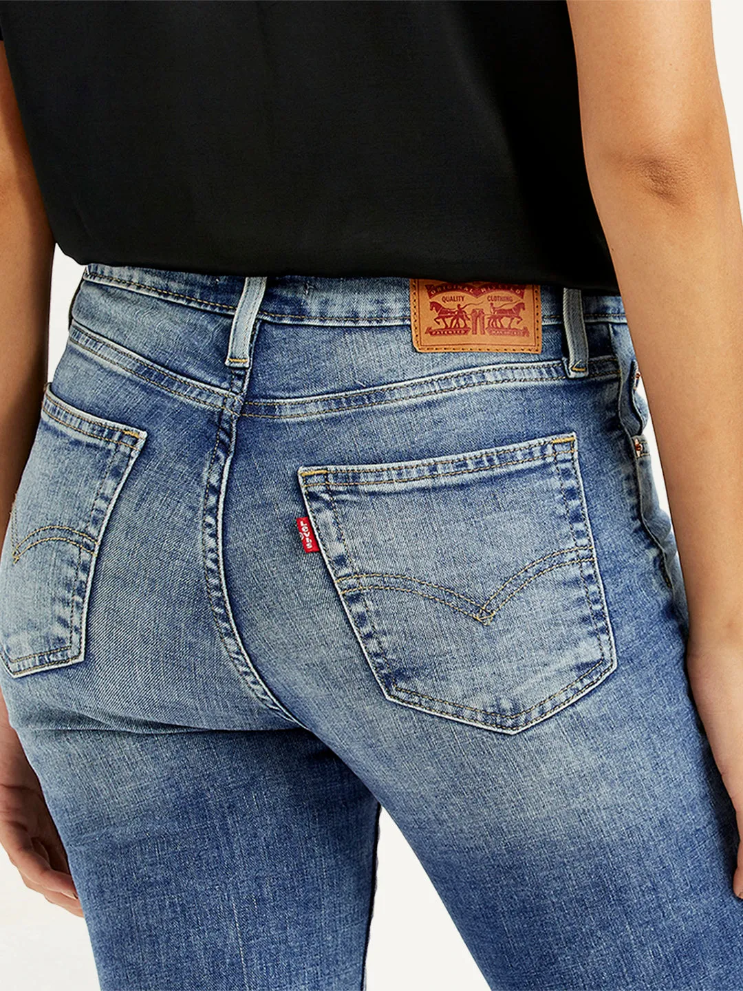 Women's High Rise 721 Skinny Fit Blue Jeans