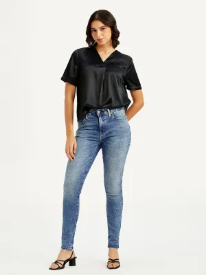 Women's High Rise 721 Skinny Fit Blue Jeans