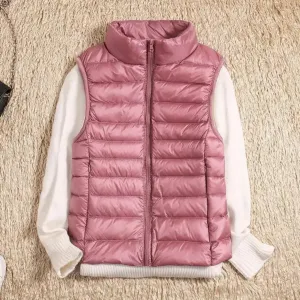 Women's Lightweight Turtle Neck Puffer Vest | Waterproof