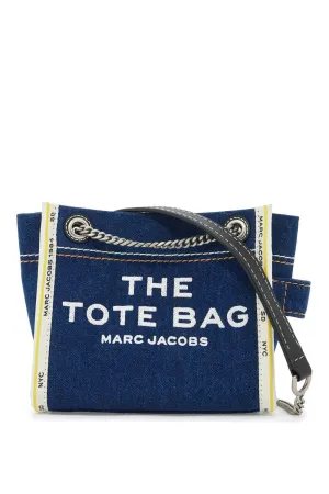 Women's The Tote Bag Denim Mini Tote in Blue | Size UNI | 2F4HCR016H05