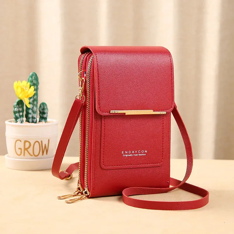 Women's Touch Screen Cell Phone Purse - Shoulder Handbag