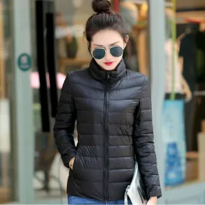 Women's Warm Zip Up Puffer Jacket | Winter