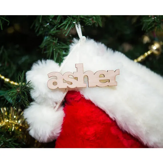 Wooden Names for Stocking