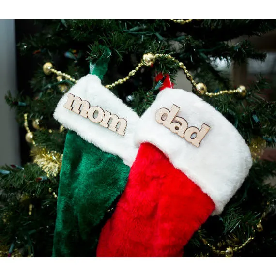 Wooden Names for Stocking