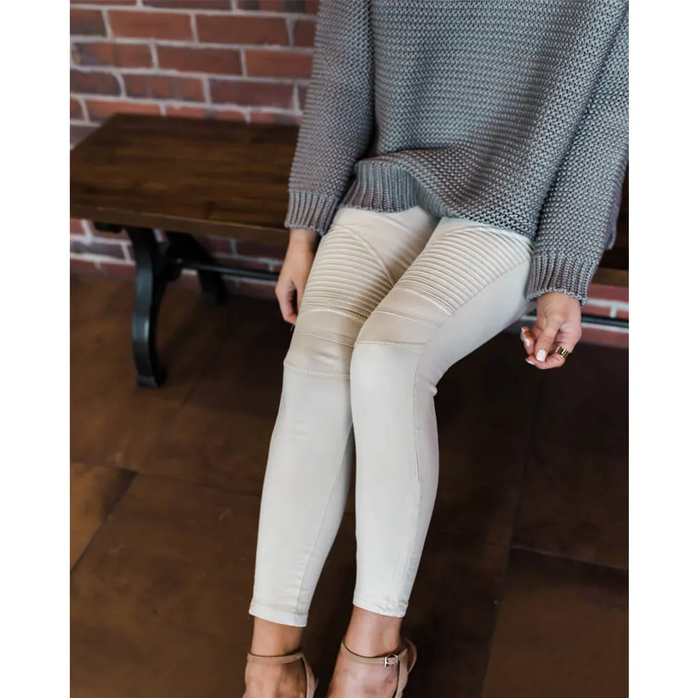 Wrinkled Pencil Pants High Waist Lift Hips Lady Slim Jeans