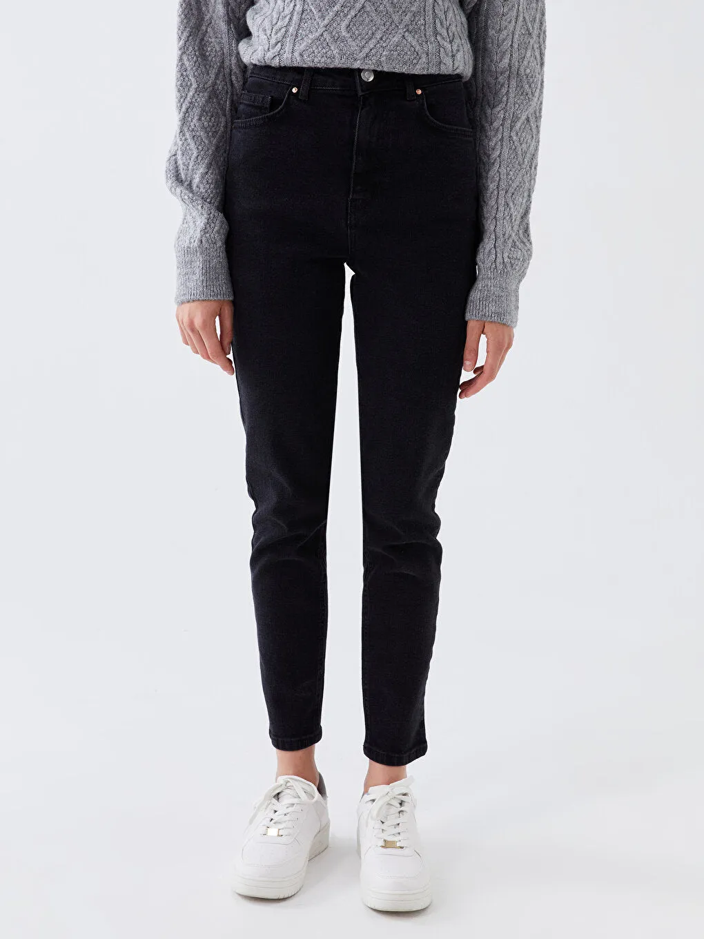 XSIDE High Waist Slim Mom Female Jean Pants