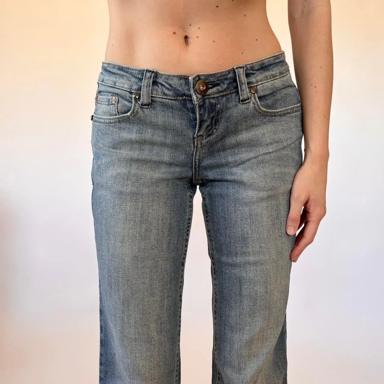 Y2K Low Rise Flare Jeans (XS)