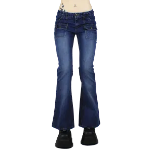 Y2K MUDD Cargo Flare Jeans (XS)