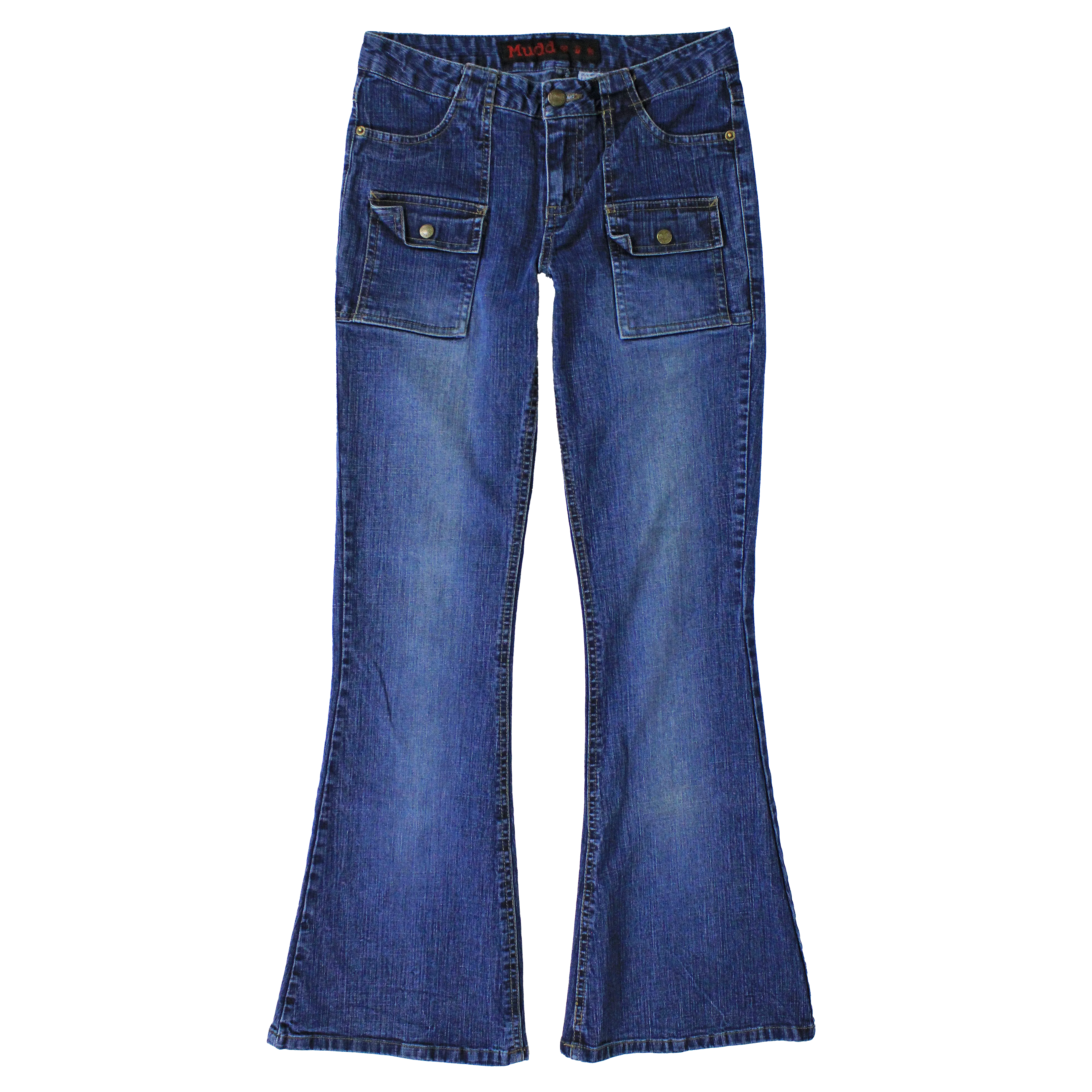 Y2K MUDD Cargo Flare Jeans (XS)