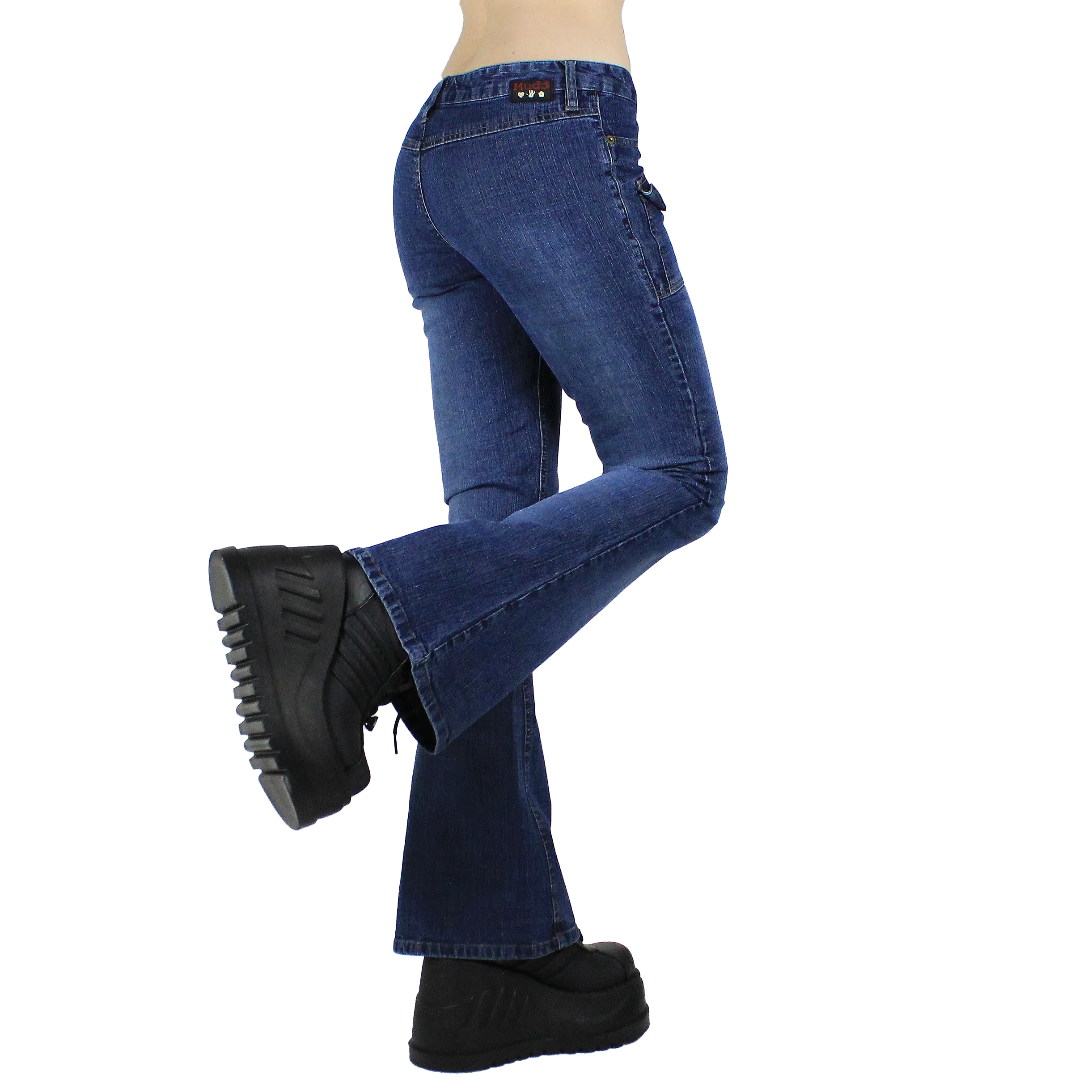 Y2K MUDD Cargo Flare Jeans (XS)
