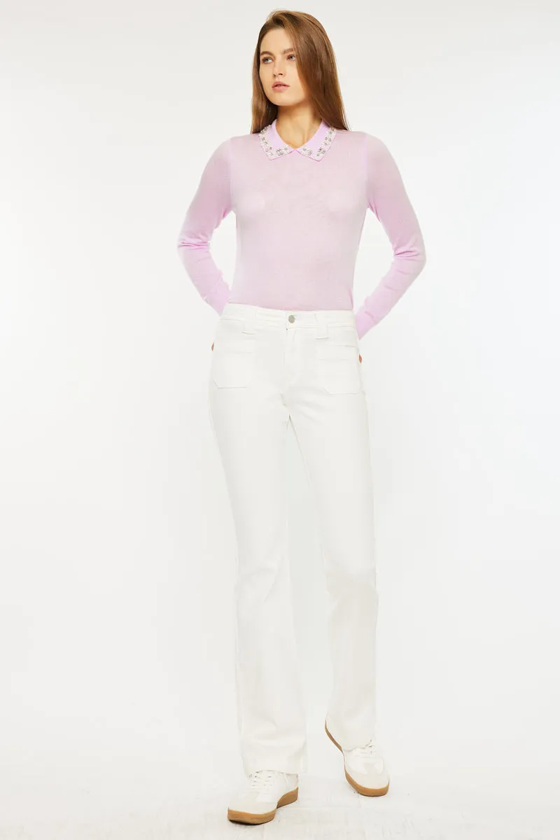 Yamilet Mid Rise Bootcut Jeans