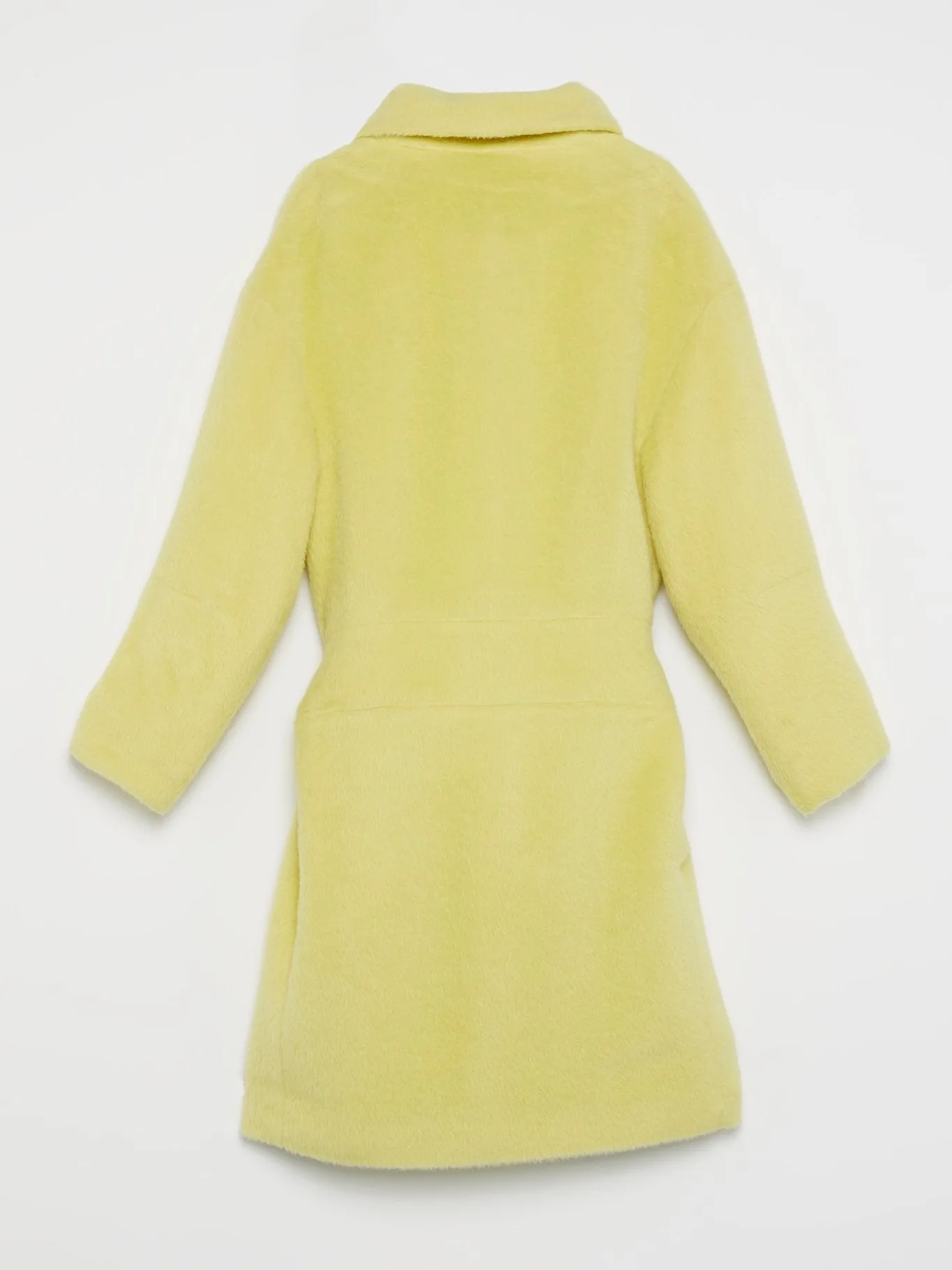 Yellow Velvet Trench Coat