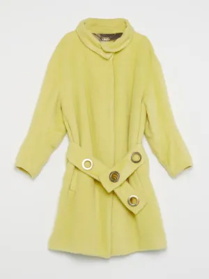 Yellow Velvet Trench Coat