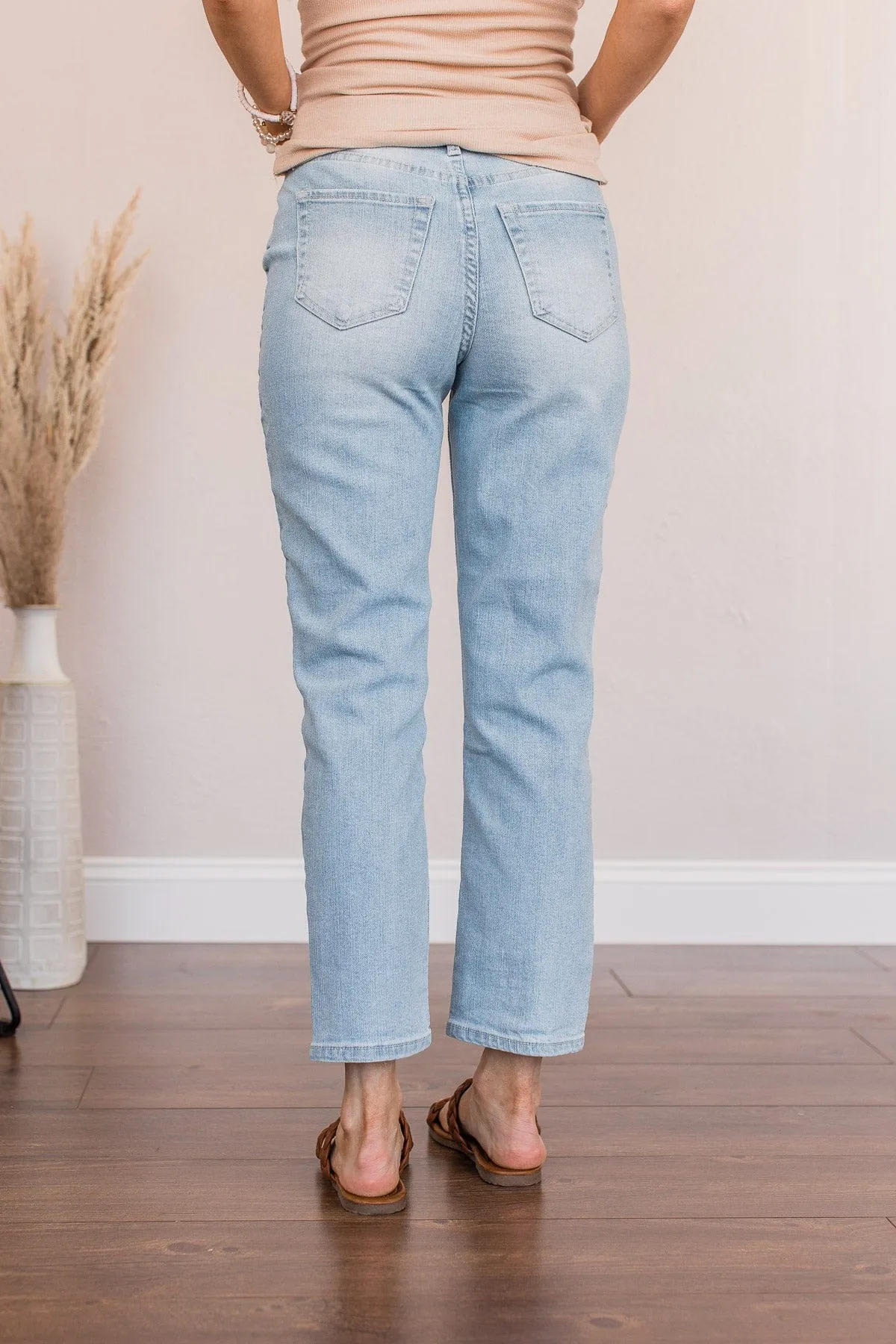YMI High Waisted Mom Jean- Pamela Wash