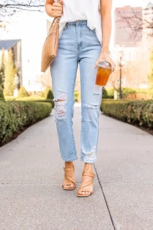 YMI High Waisted Mom Jean- Pamela Wash