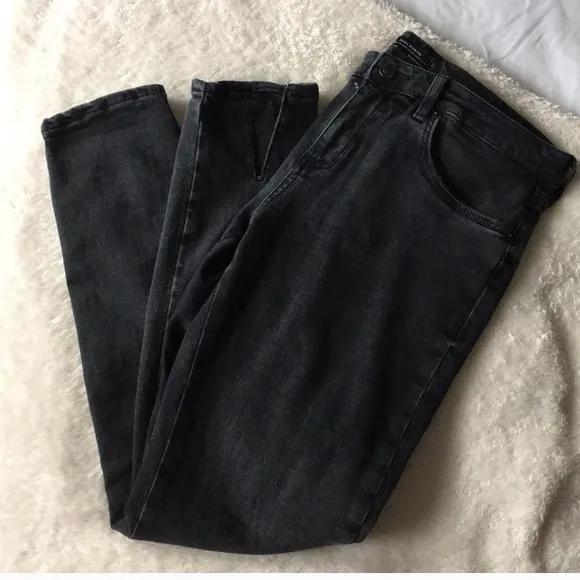 Zara Twilight black Premium jeans w side vents hem
