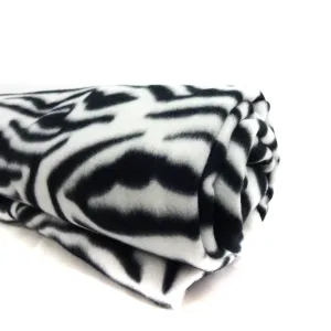 Zebra Print Anti-Pill Fleece, (2 Yards cut)