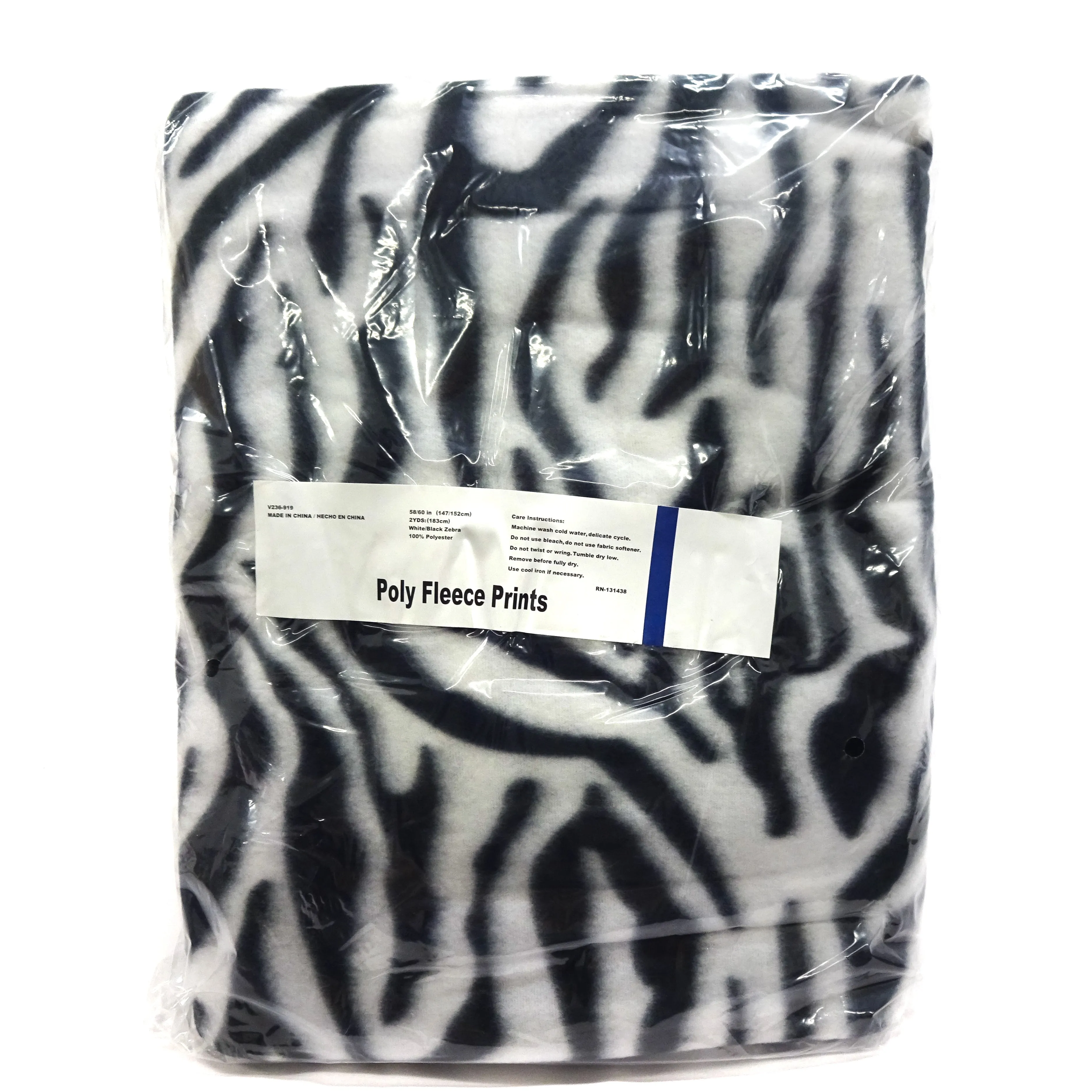 Zebra Print Anti-Pill Fleece, (2 Yards cut)